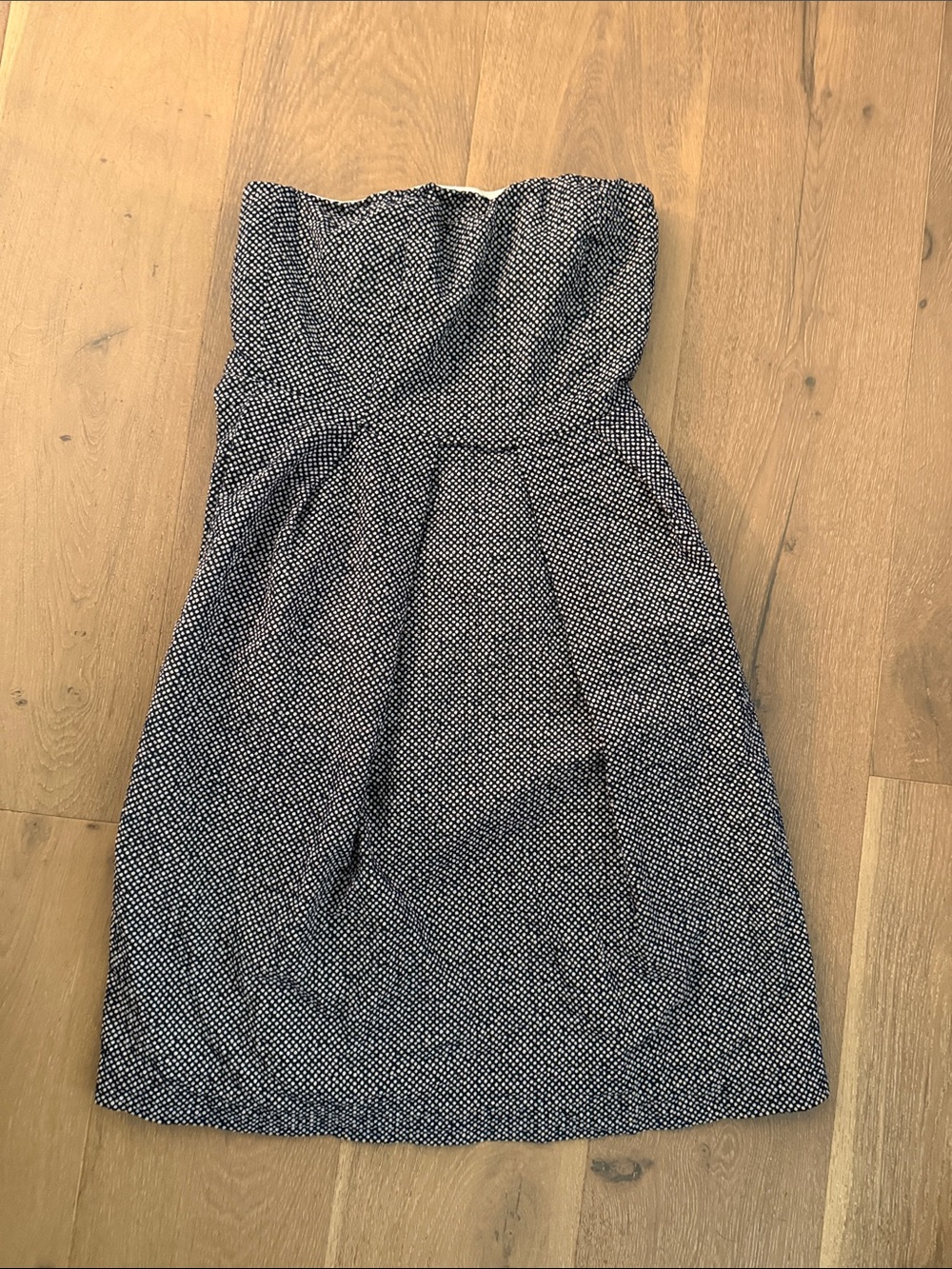 J. Crew Women’s Strapless Black-and-White Dot Sundress, Size 2